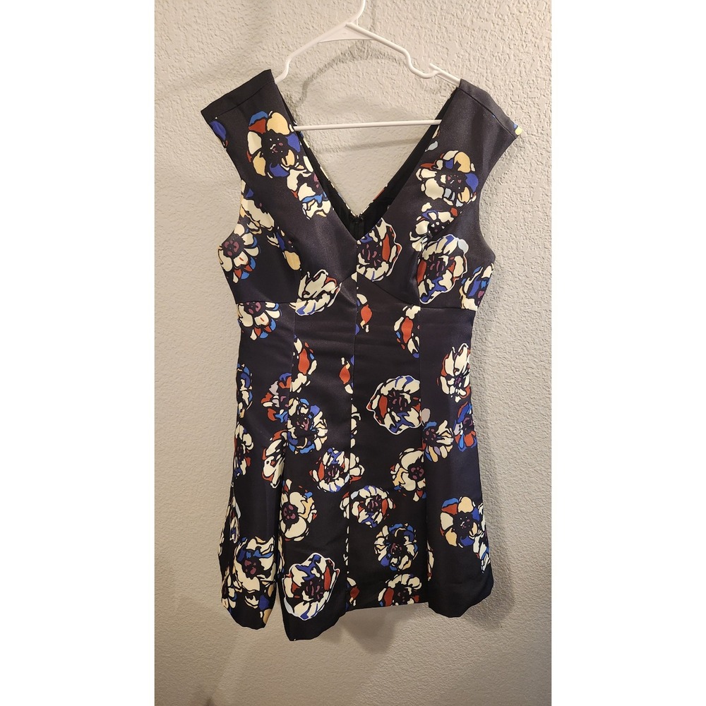 Women's‎ Large Navy Floral lined dress